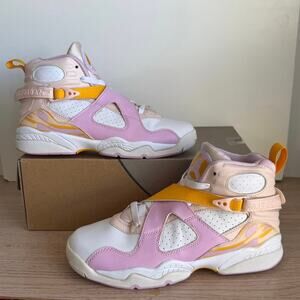 Nike Air Jordan 8 Retro  'Light Arctic Pink'  Kids Sneakers- SZ 6.5 Y- 8 W